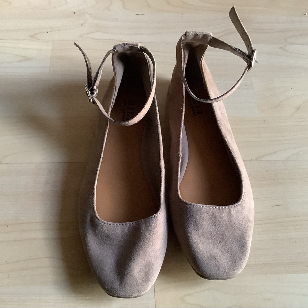 a.n.a Suede Ankle-Strap Flats